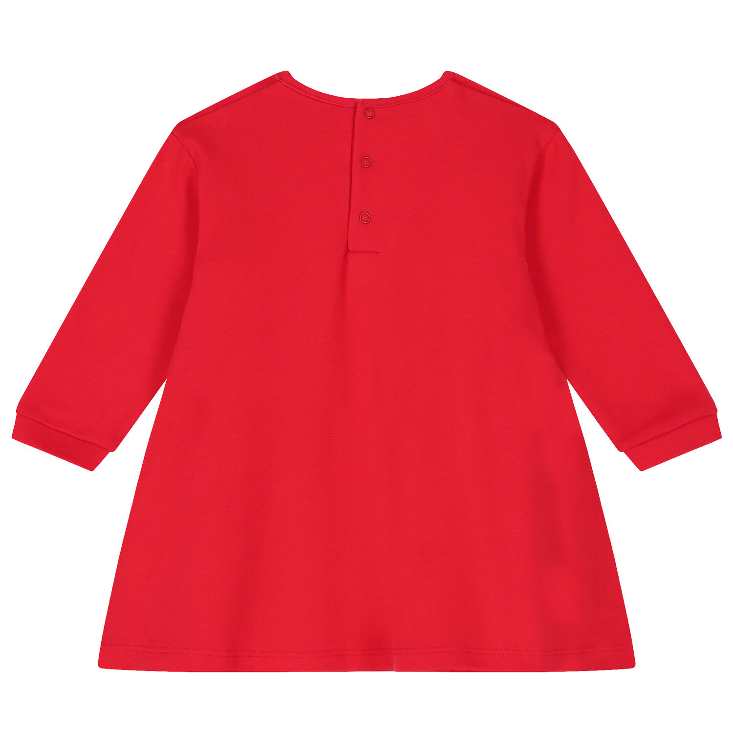 Baby Girls Red Logo Dress, 1, hi-res